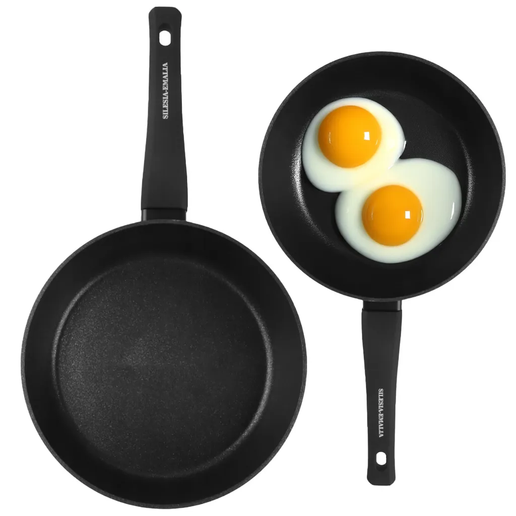 Silesia Emalia 2-piece frying pan set, non-stick coating, induction compatible, aluminum