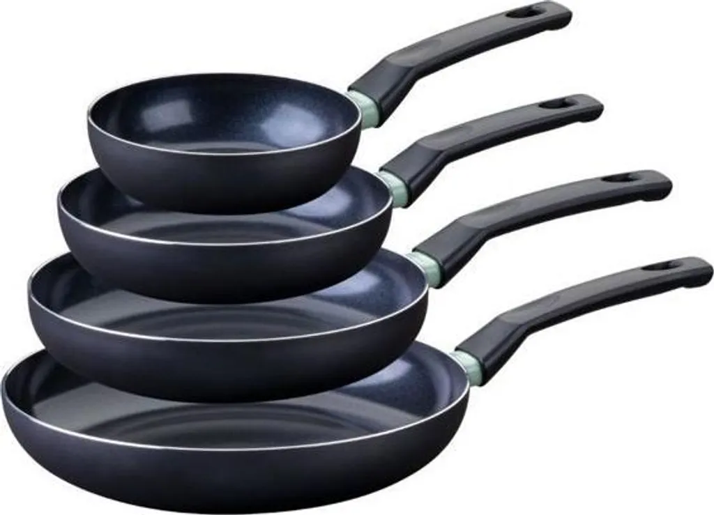 Fackelmann Brandao frying pan set, 4-piece, non-stick coating, ceramic, -free, 16, 20, 24, 28 cm, suitable for induction cooktops