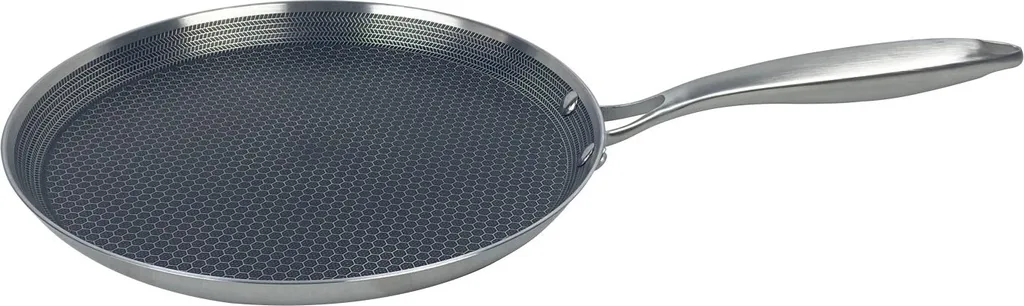 Cheffinger Pancake pan, stainless steel, honeycomb structure, Ø28cm, induction compatible, non-stick, scratch-resistant