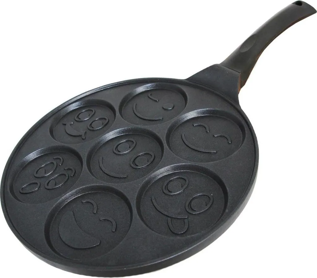 Olymp Pancake pan with smiley faces, also suitable for crepes, 26 cm, non-stick coating, induction compatible