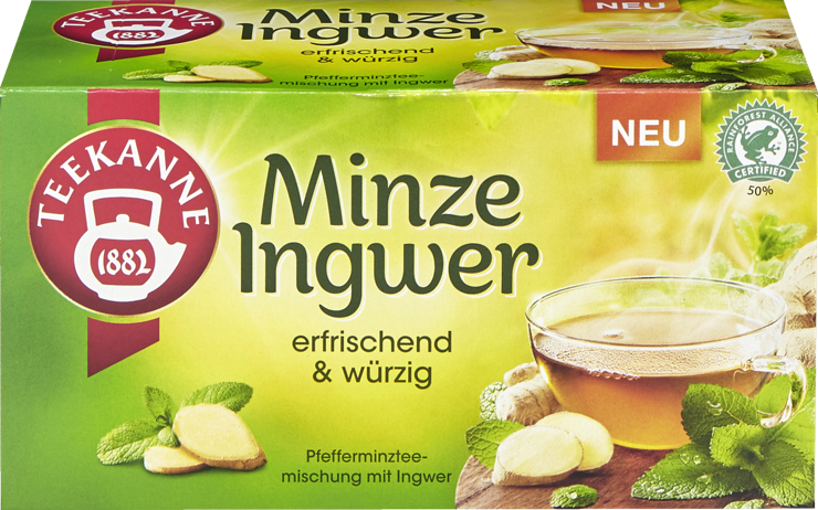 Teekanne Mint tea with ginger
