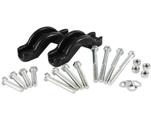 Horse accessories KERBL pipe fastening brackets, in pairs for H10 + HP20 -140mm for pipe ø 1" to 3"