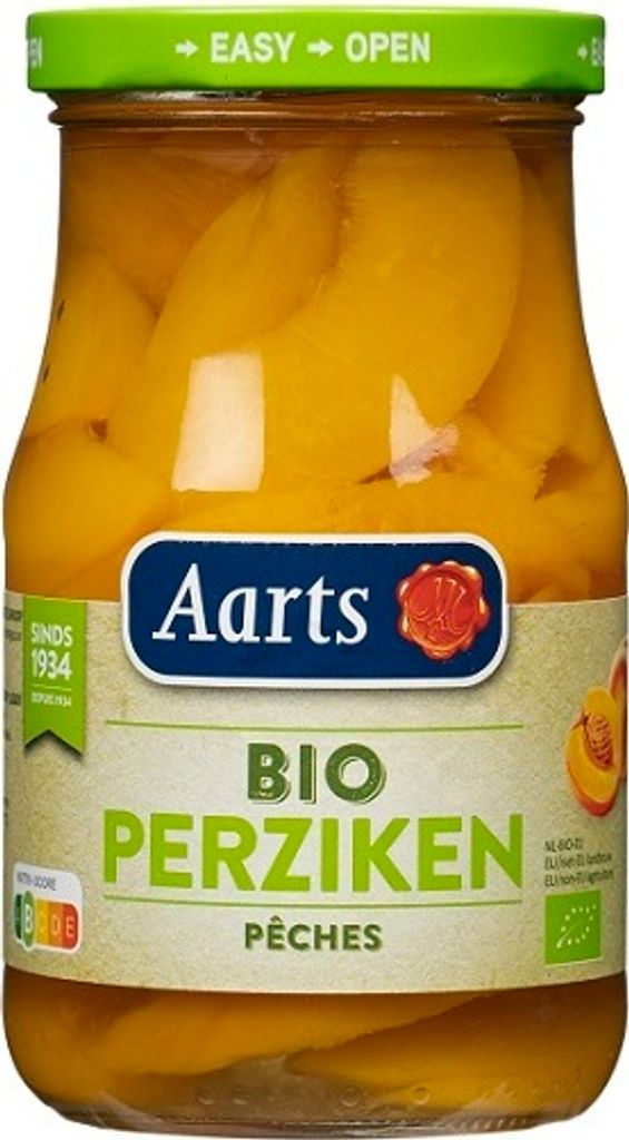 Biogo PEACH SLICES INLIGHT SYRUP 350g (190g) (JAR) - AARTS