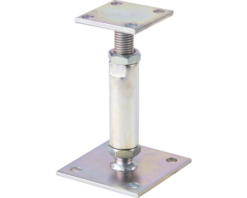 Alberts Post support for screwing on, adjustable 150-190 mm, galvanized, thick-film passivated