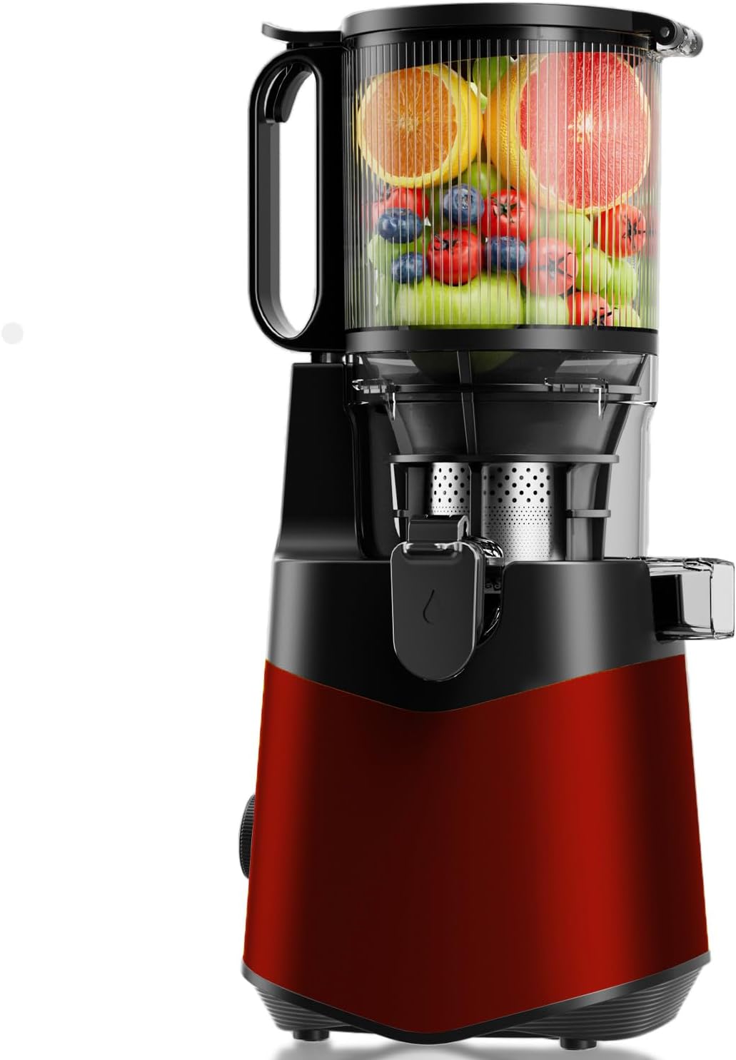 Juicer, Juicer with 135 mm Large Feeding Slide for Whole Vegetables and Fruits, 350 W Slow Juicer, BPA-Free