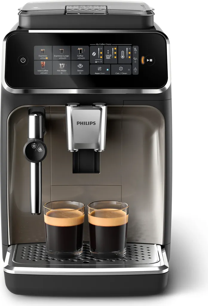 Philips 3300 Series Automatic Coffee Machine, 5 Drink Types, Touch Display