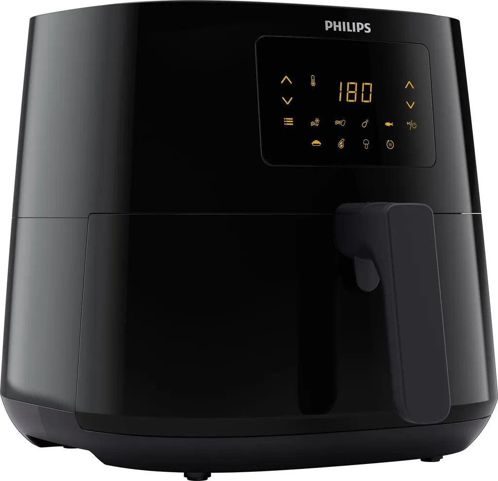 Philips Airfryer Essential, hot air fryer, 1.2 kg, touchscreen, energy efficient, black (HD9270/90)