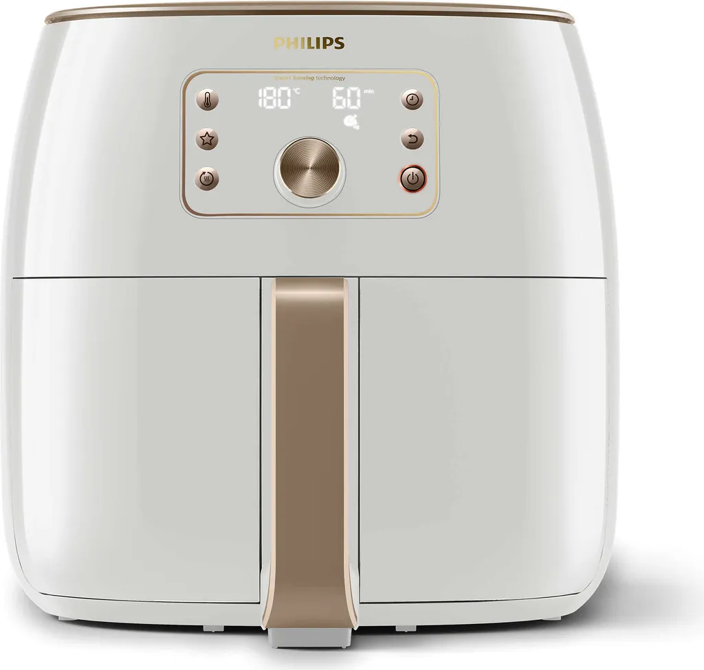 Philips Airfryer XXL Smart Sensing Hot Air Fryer, 1.4 kg, LCD Display, Memory Function, White (HD9870/20)