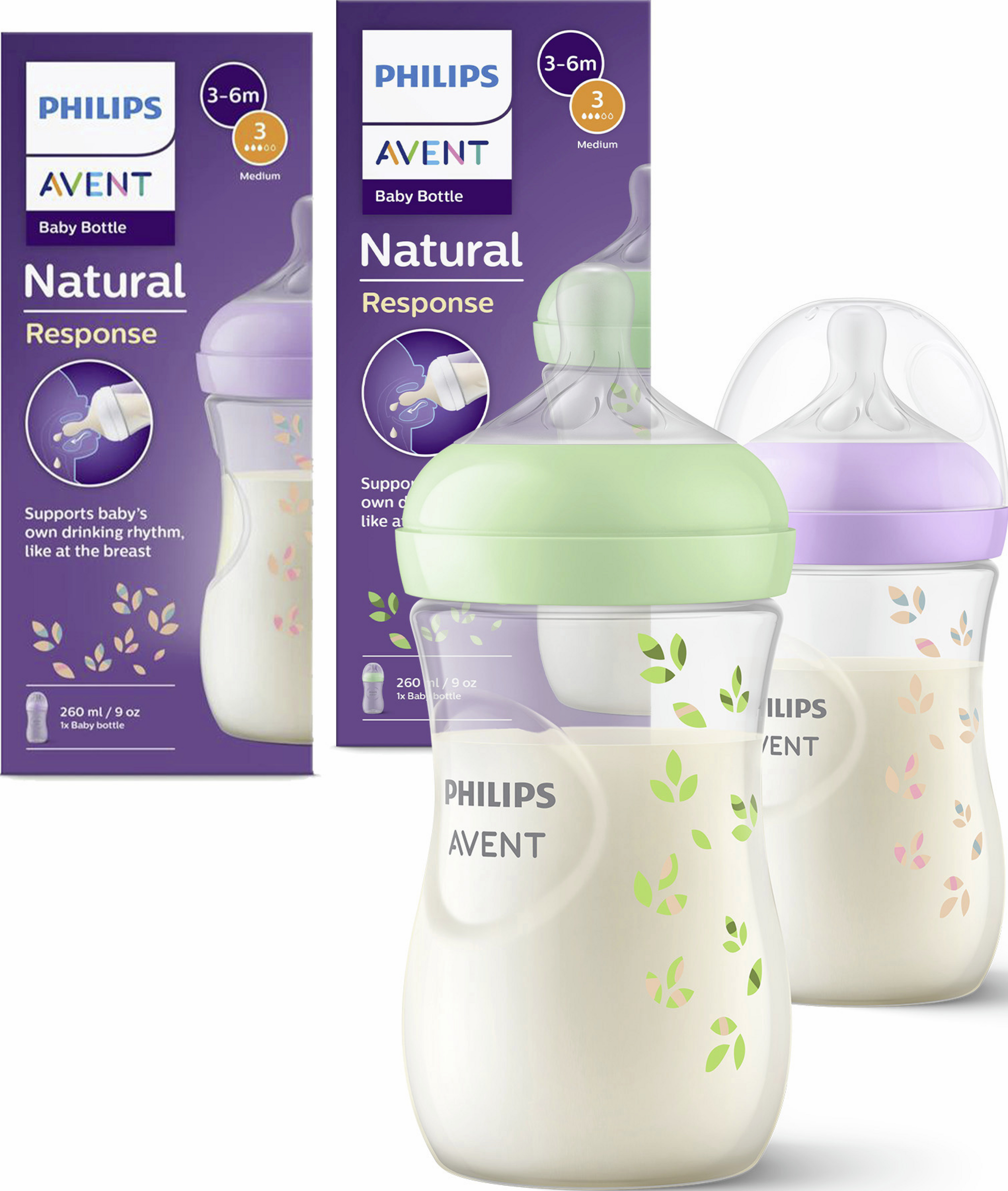 PHILIPS AVENT Natural Response baby bottle SCY90372 3-6 months