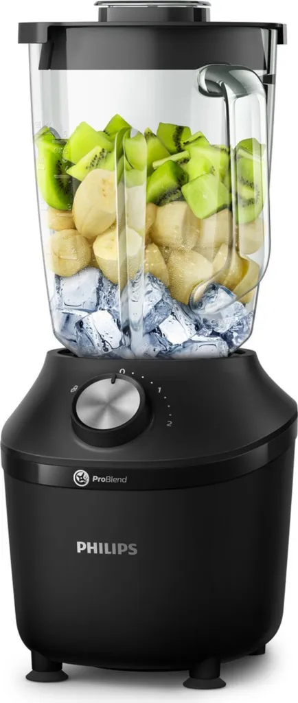 Philips Blender 3000 Series, ProBlend System, 600W, glass jar, black, HR2291/01 (HR2291/01)