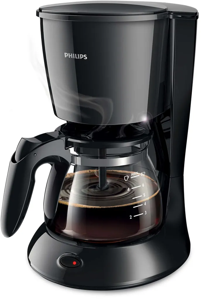 Philips Daily Collection coffee maker with glass carafe, 0.6 l, black (HD7432/20)