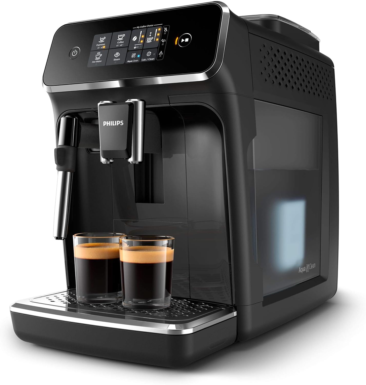 PHILIPS EP2224 / 40 Coffee Beans Espresso Machine with Grinder, 12 Positions, 3 Temperatures, 1.8 L Water Tank, 275 g Bean Container