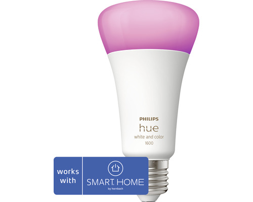 Philips hue lamps White & Color Ambiance dimmable matt A67 E27/15W(100W) 1600 lm RGBW 2000- 6500 K - Compatible with SMART HOME by hornbach