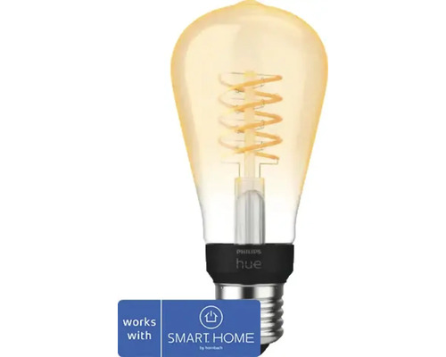 Philips hue LED lamp ST64 dimmable E27/7.2W gold 550 lm 2100 K - compatible with SMART HOME by hornbach