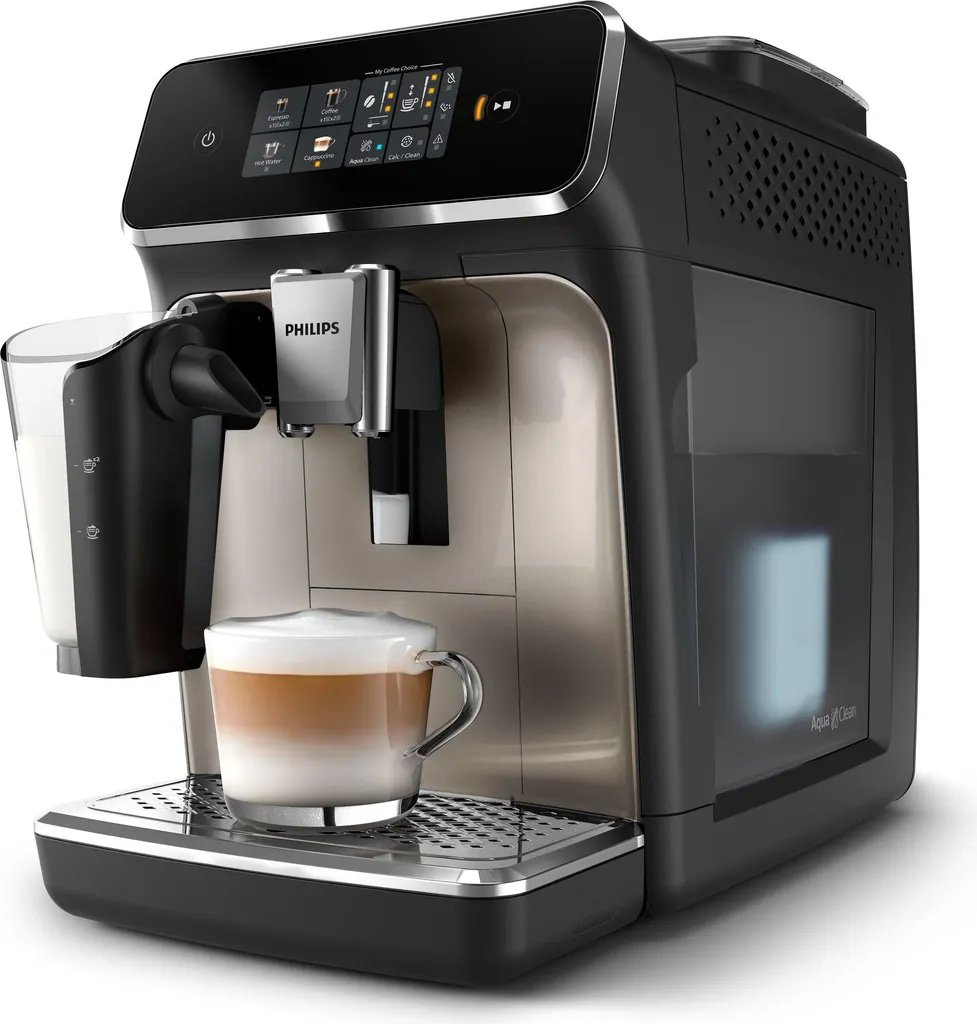 Philips 2200 Series Fully Automatic Coffee Machine, 2 Coffee Settings, Milk Frother, Black (EP2336/40)