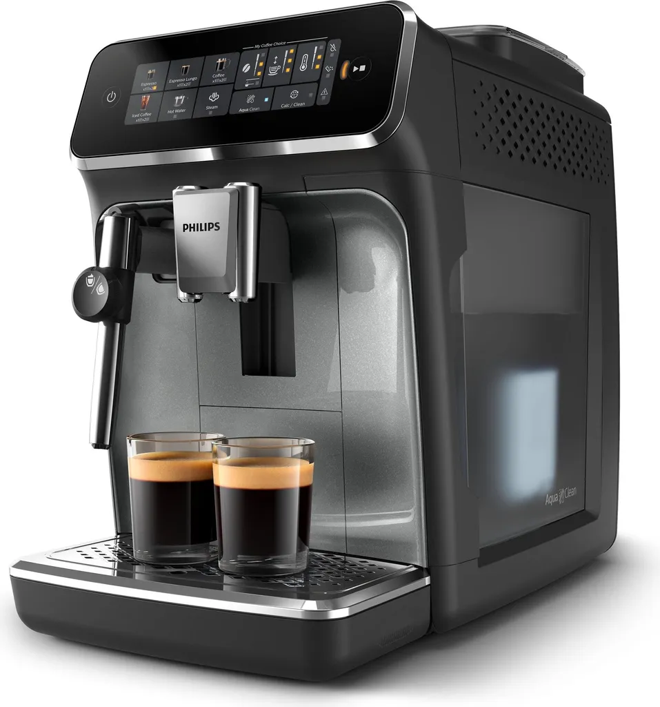 Philips Fully Automatic Coffee Machine Series 3300, 5 Coffee Settings, Touch Display, Black (EP3329/70)