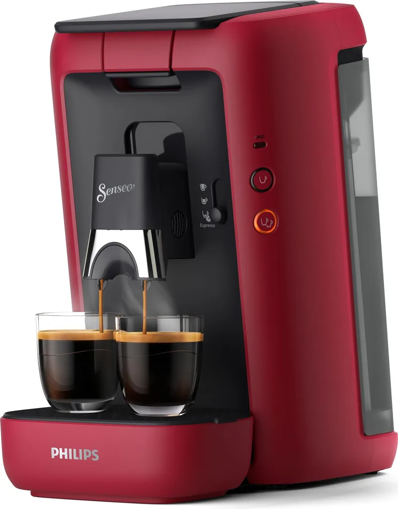 Philips Senseo® Maestro Coffee Pod Machine, Coffee Strength Selection, Memo Function, 1.2 L Water Tank, Red (CSA260/90)