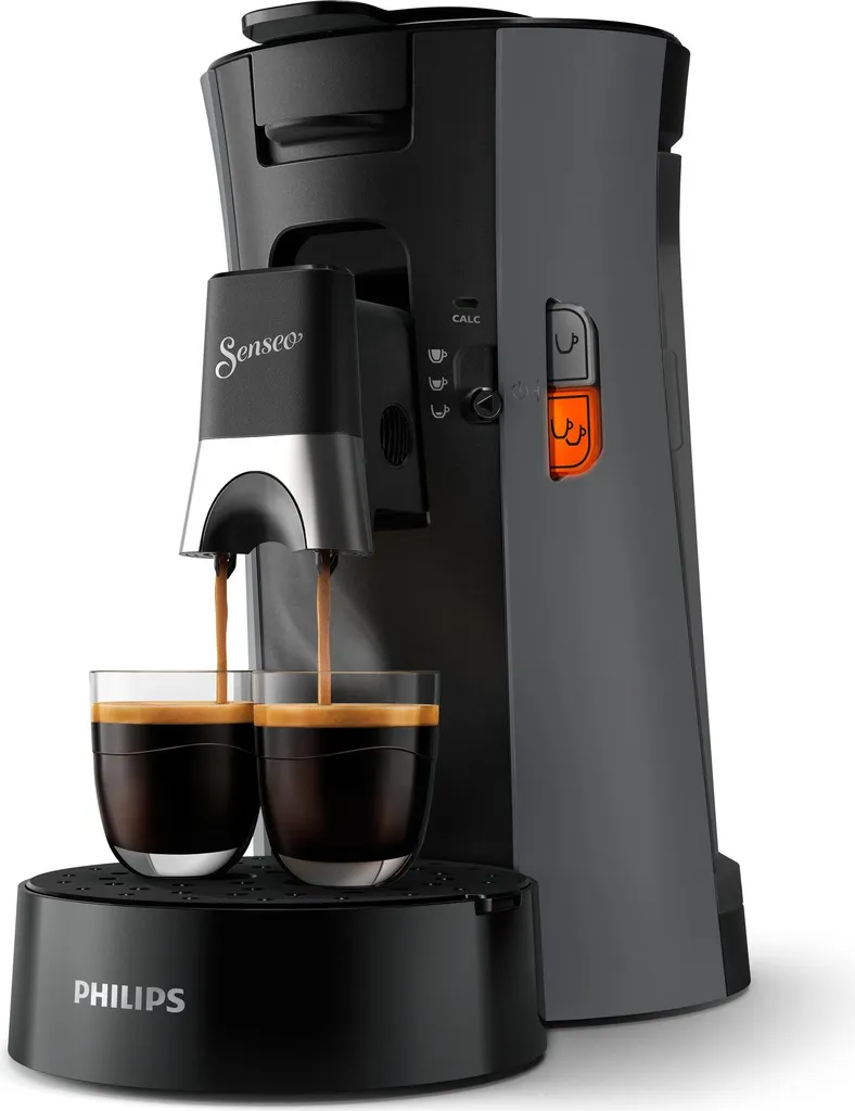 Philips Senseo® Select Coffee Pod Machine, 3 Coffee Specialties, Crema Plus, Anthracite (CSA230/50)