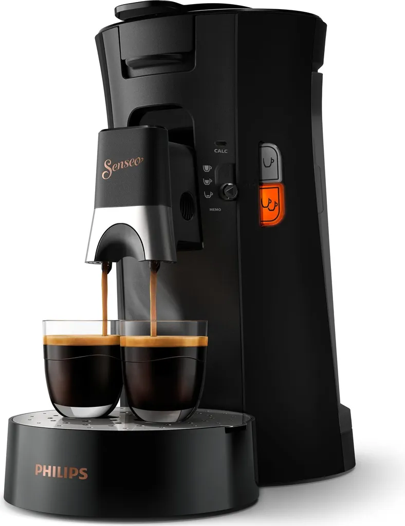 Philips Senseo® Select Coffee Pod Machine, 3 Coffee Specialties, Crema Plus, Black (CSA240/60)