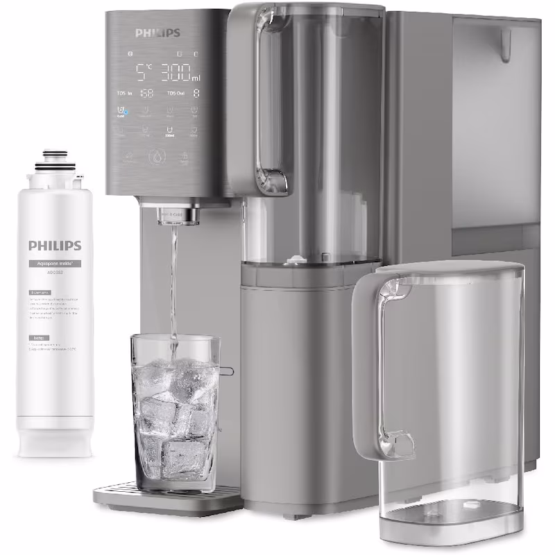 Philips Reverse Osmosis Water Station: Hot & Cold, UV-C, Remineralization, TDS Monitor, 6L Tank, 1 Year Filter Lifespan