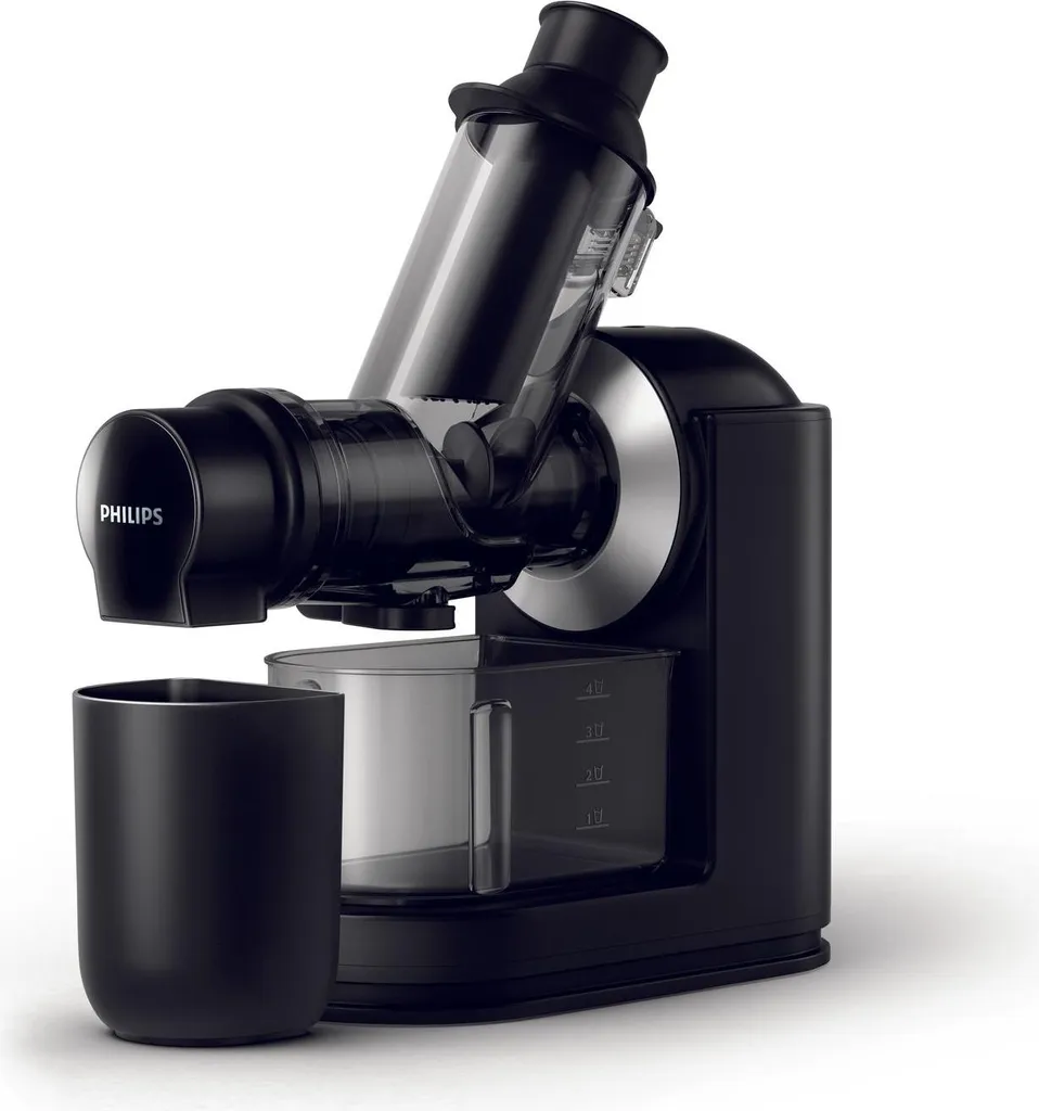 Philips Viva Collection Slow Juicer, Cold Press Juicer, 1.0 L, 150 W, Black (HR1889/70)