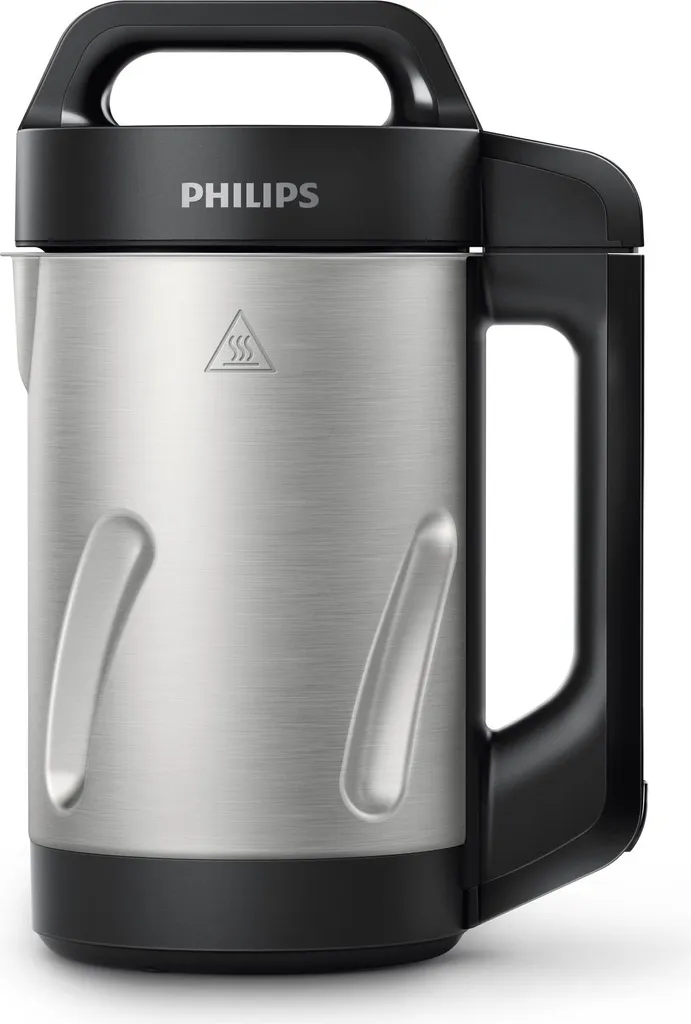 Philips Viva Collection Soup Maker, Soups, 5 Programs for Compotes and Smoothies, 1.2 L, 1000 W, Black (HR2203/80)