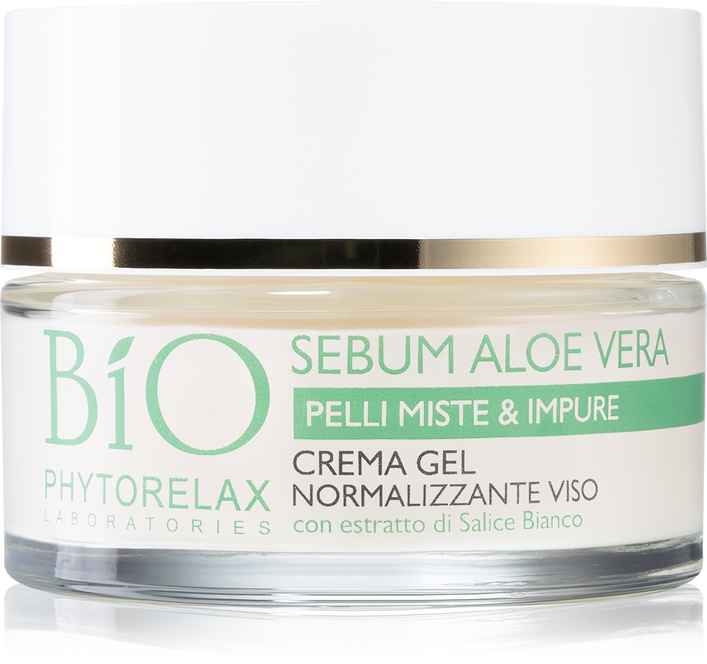 Phytorelax Laboratories Organic Sebum Aloe Vera moisturizing gel cream for reducing oily skin