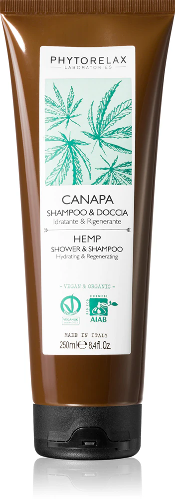 Phytorelax Laboratories Hemp Shower Shampoo with regenerating effect