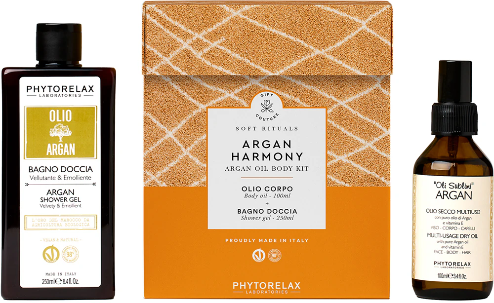 Phytorelax Laboratories Soft Rituals Argan Harmony Gift Set to nourish and moisturize