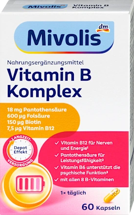 Mivolis Vitamin B complex capsules, 60 capsules, 33 g