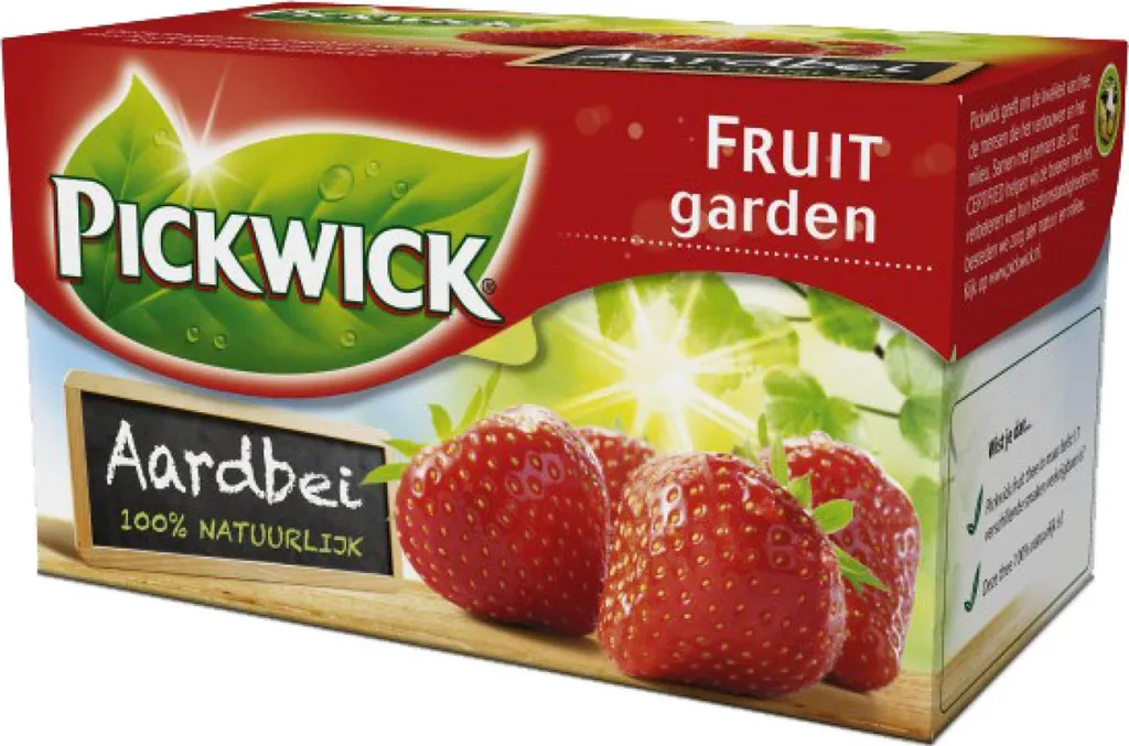 Pickwick Strawberry Tea, flavored black tea, Fruit Garden, strawberry tea, 20 tea bags