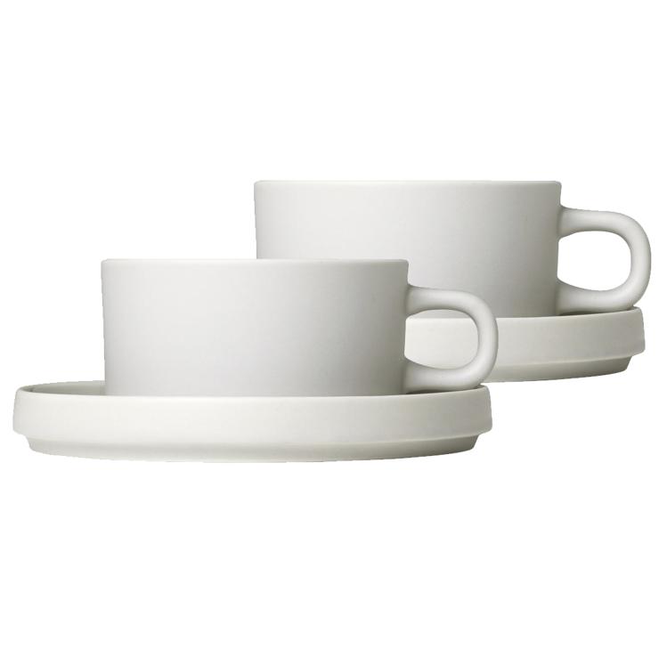 blomus Pilar Teacup With Saucer 2-Pack