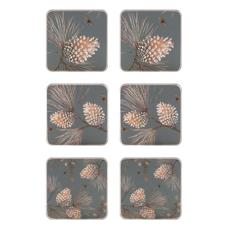 ary-home Pine Cone Coaster 6 Pack