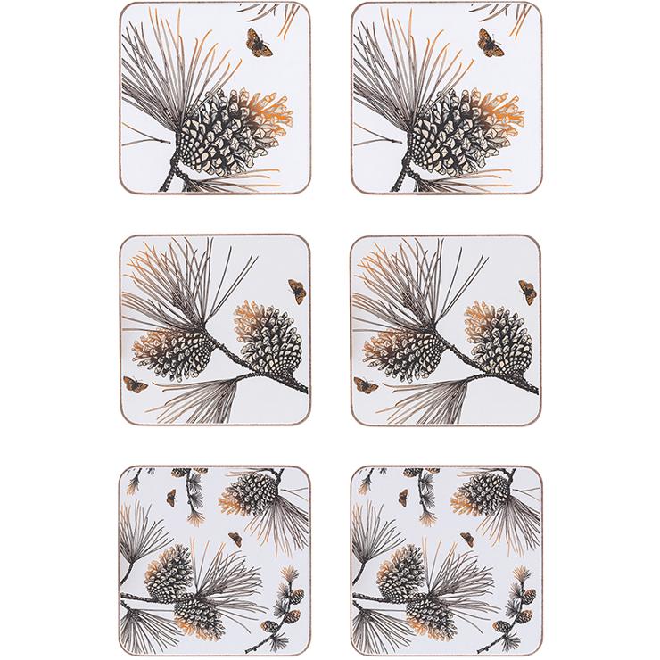 ary-home Pine Cone Coaster 6 Pack