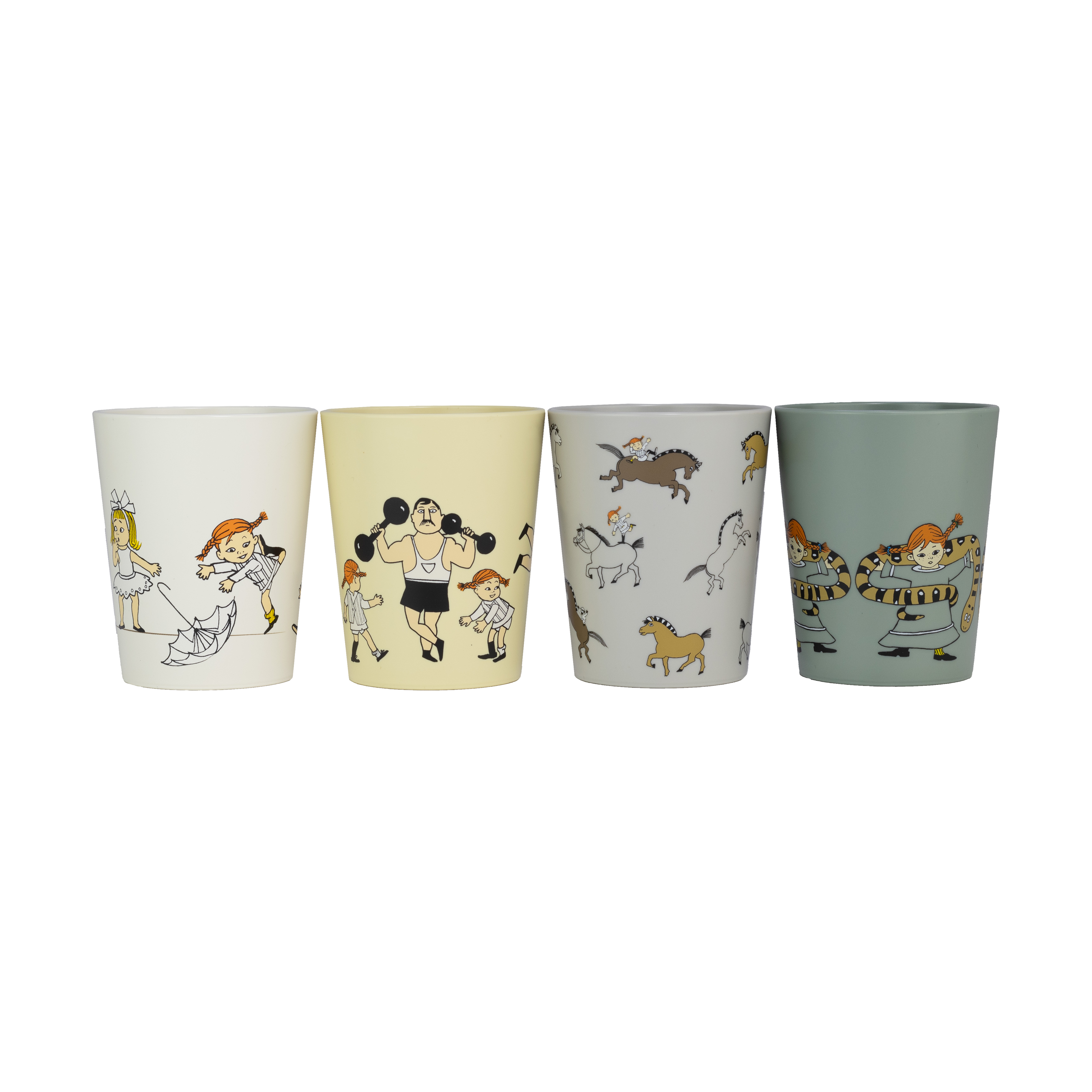 Rätt Start Pippi Circus collecting cups 15 cl pack of 4