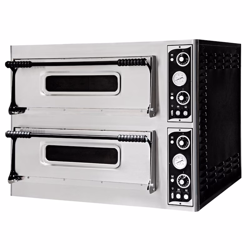 Professional pizza oven 44 for pizzas up to 8 x Ø 32 cm, 2 baking chambers, 400V