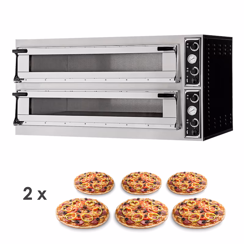 Virtuoso Wide Pizza Oven - 2 Chambers 2 x 6 Pizzas Ø 350 mm
