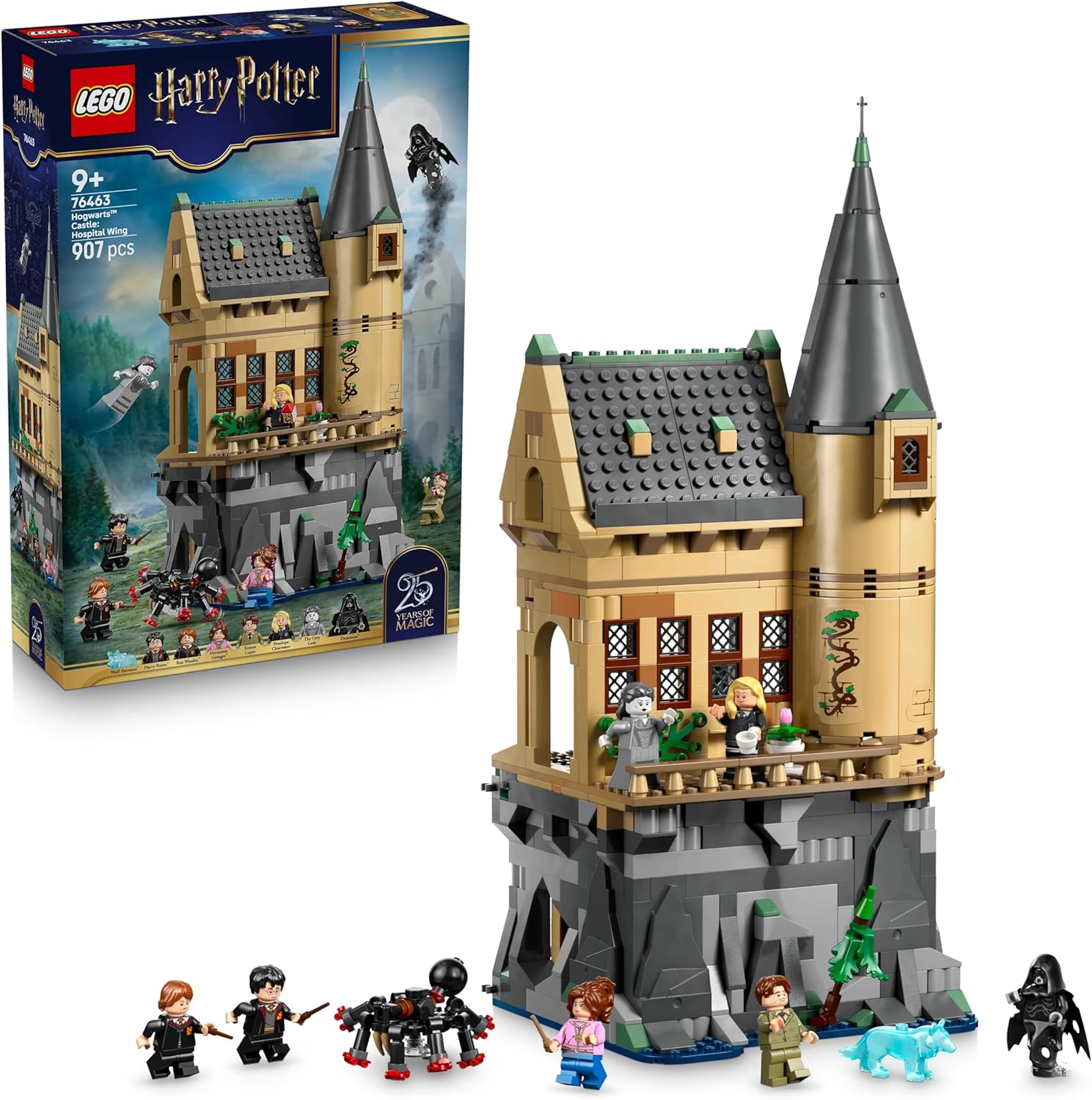LEGO Harry Potter Hogwarts Castle: Hospital Wings - DIY Set with 7 Mini Figures - Model Building with Hermione and Ron Figures - Creative Gift for Girls, Boys and Fans from 9 Years - 76463