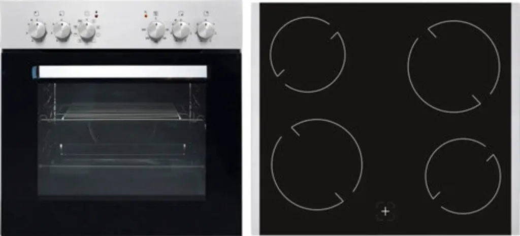PKM BIC7 GK IX-2 Cooker with glass ceramic hob, 56 liter oven capacity, convection oven, grill function, 60cm wide, stainless steel