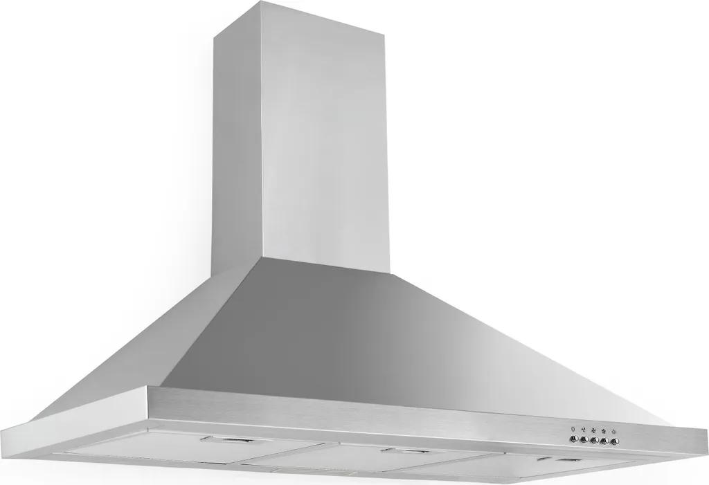 PKM stainless steel extractor hood, chimney hood, wall-mounted hood 9090-2H 90cm 363.7 m³/h