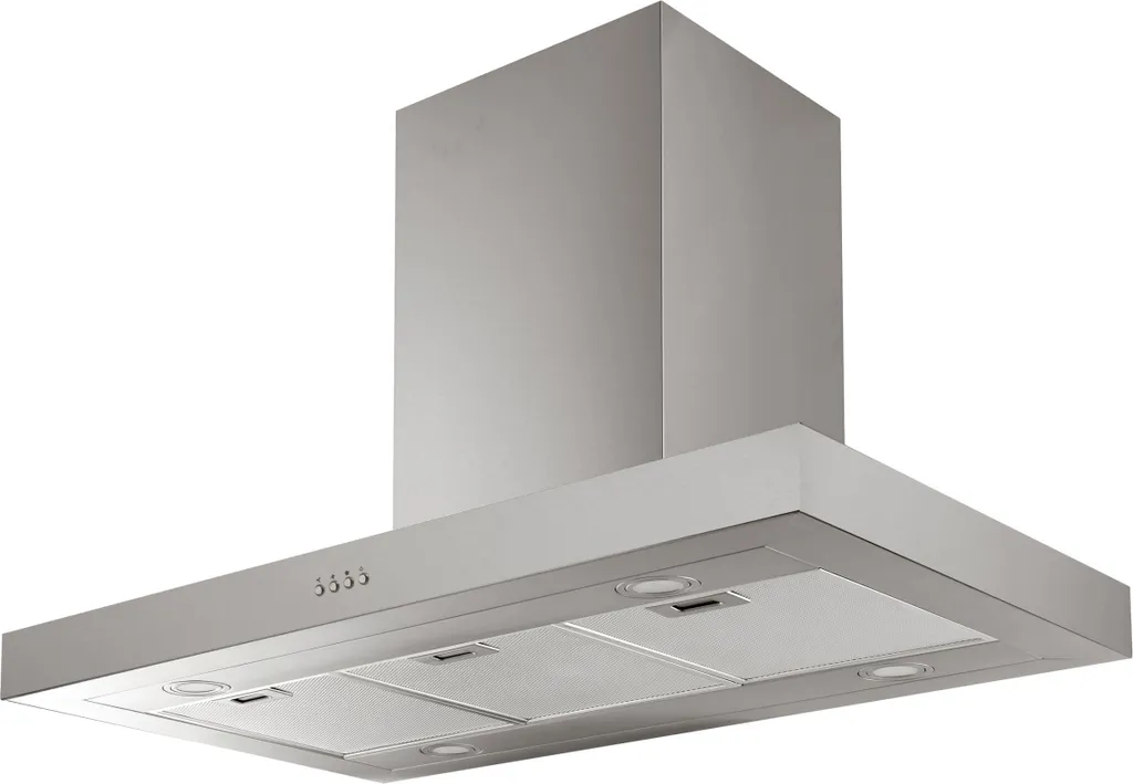 PKM Island Cooker Hood, Stainless Steel Ceiling Hood 8099IS Z 90 cm