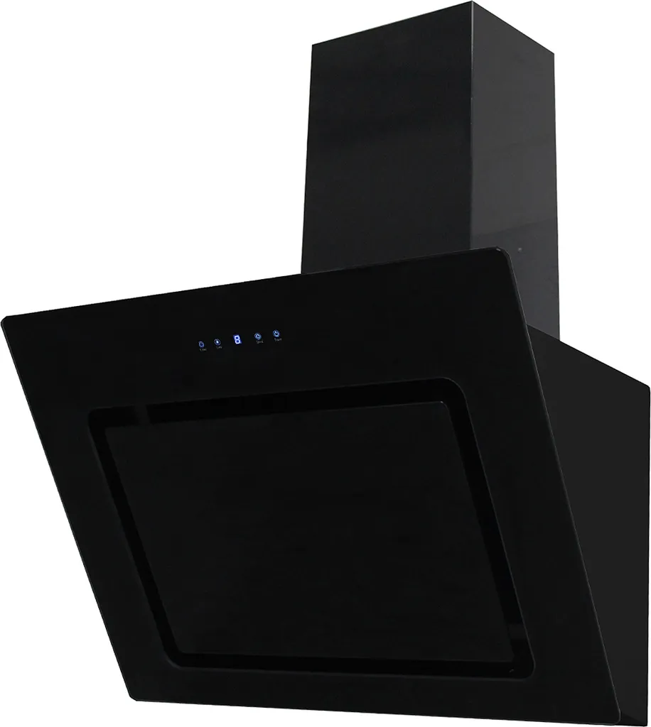 PKM extractor hood with perimeter extraction, head-free hood S7-60ABTH, black glass, 60cm