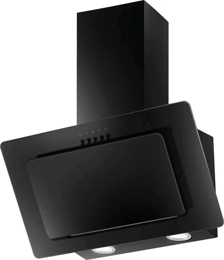 PKM wall-mounted extractor hood, head-free hood S22-60 BBPY, black, LED, 60 cm