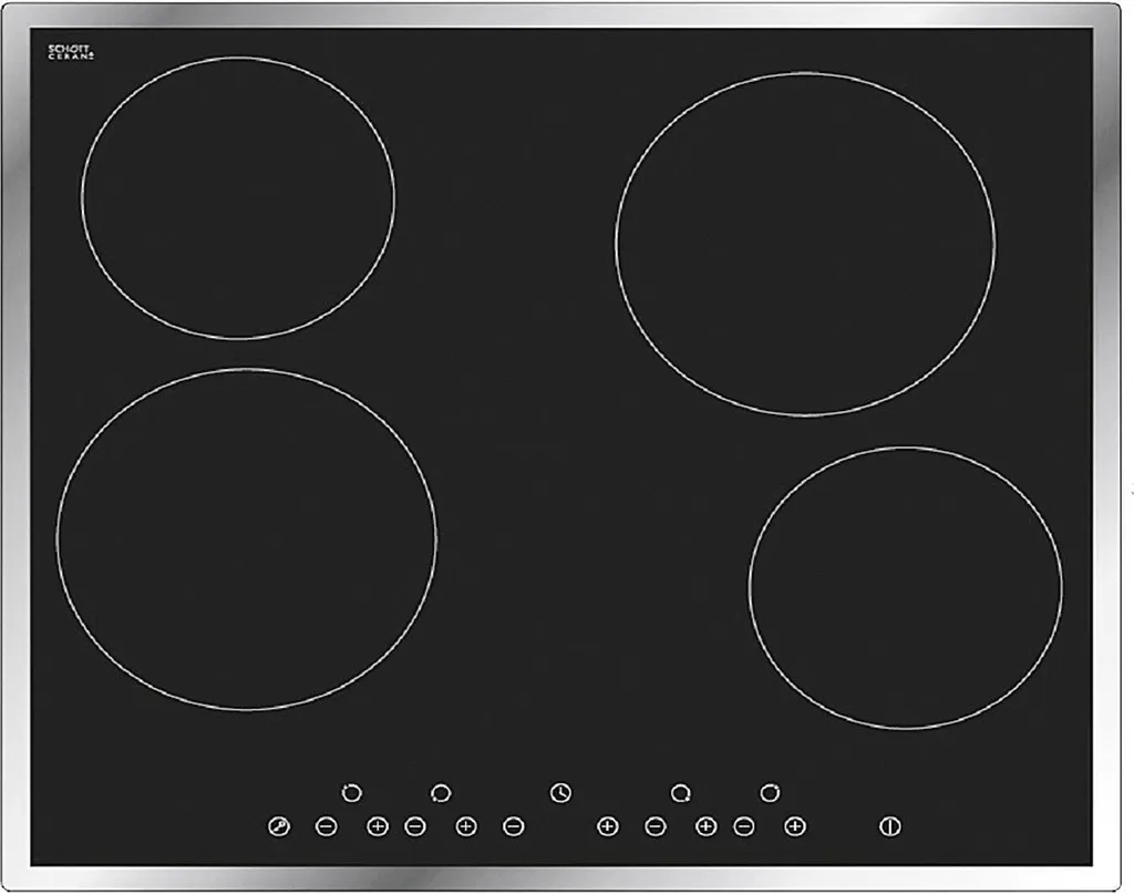 PKM EB-C4N, Black, Integrated, Ceramic, Glass, 4 Zone(s), Simmering