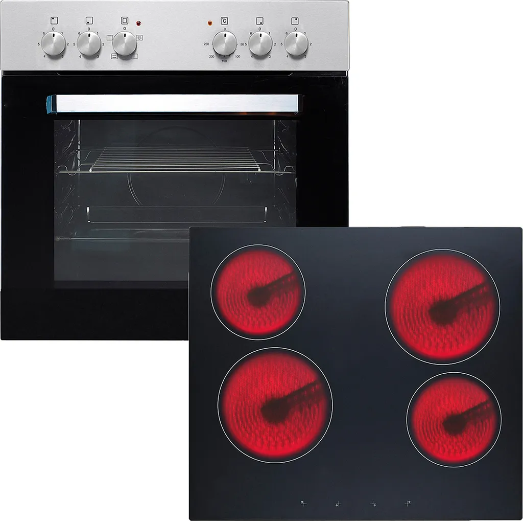 PKM Built-in Oven Set, Glass Ceramic Cooktop, Hob Set BIC3 I-GK-IX-2 V2 - 59 L
