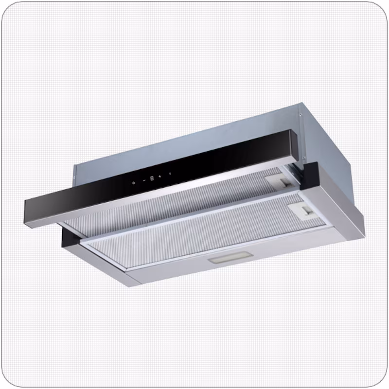 PKM flat screen hood FS2-60BBGTY - 60cm, extendable, glass panel, touch control