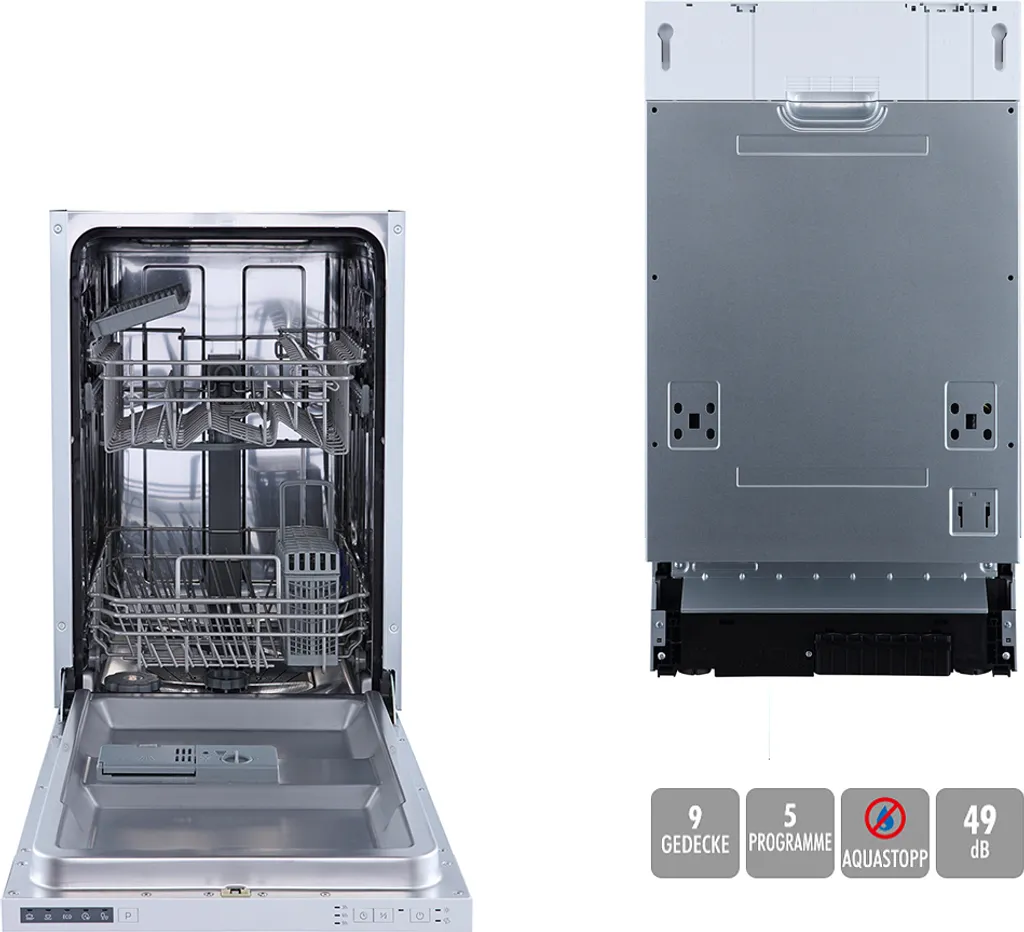 PKM Dishwasher, Fully Integrated, GSP9-5FI, 9 Place Settings, 45cm