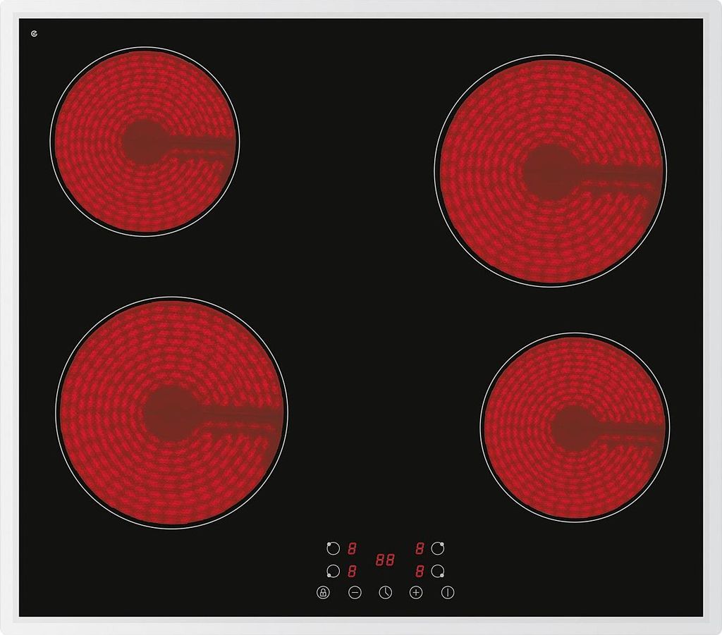 PKM 60 cm glass ceramic cooktop, self-sufficient, stainless steel frame EB-C4G