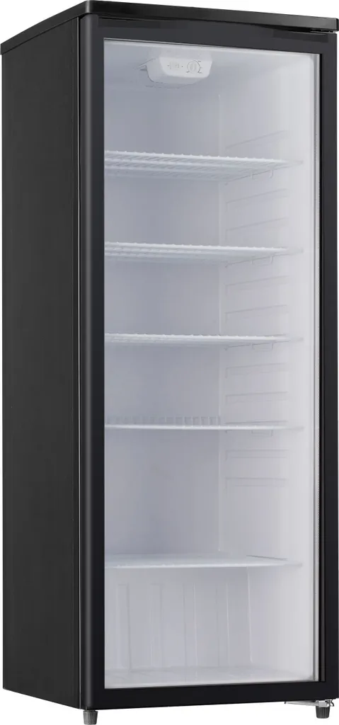 PKM glass door refrigerator GKS255B, 250 liter net capacity, black