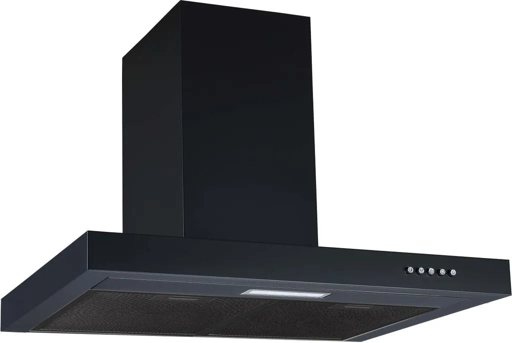 PKM chimney extractor hood 6004BH - 60cm, black, stainless steel, LED, extractor hood
